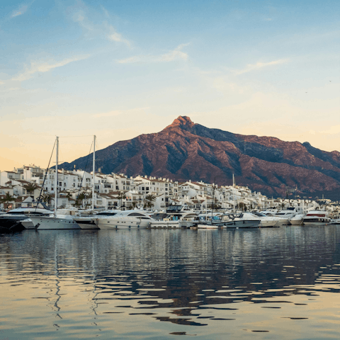 Spend the day in Marbella, a fifteen-minute drive away