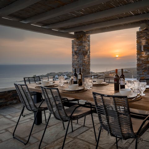 Enjoy an alfresco meal with a view, surrounded by your loved ones