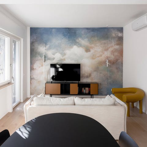 Unwind in this tranquil apartment when you're not soaking up the culture of the city