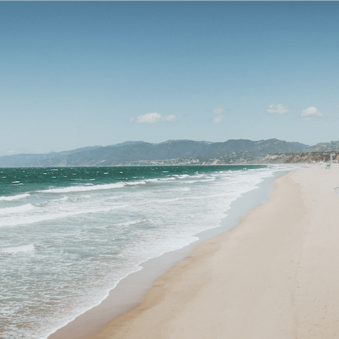 Spend a beach day in Santa Monica – just a fifteen-minute drive away