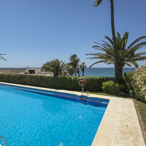 Savour leisurely swims in the communal pool