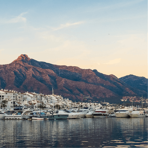 Enjoy the glitz and glamour of the Marbella coastline 