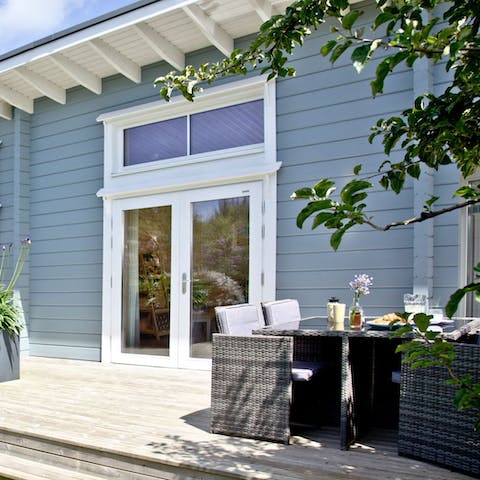 Spend your evenings dining al fresco on the large deck