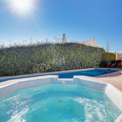 Relax in the Jacuzzi with a cocktail – it's the best seat in the house at sunset