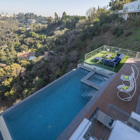 Enjoy a swim in the infinity pool then sip cocktails on the terrace