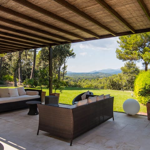 Enjoy sweeping views across the pine forest from the terrace