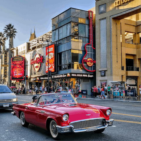 Stay in the heart of Hollywood, a two-minute walk from Hollywood Boulevard