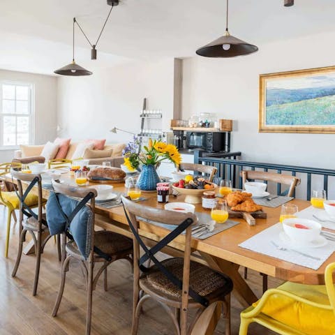 Host a Sunday feast around the large dining table