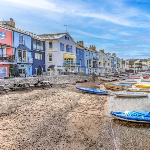 Take the twelve-minute drive over to Teignmouth Back Beach
