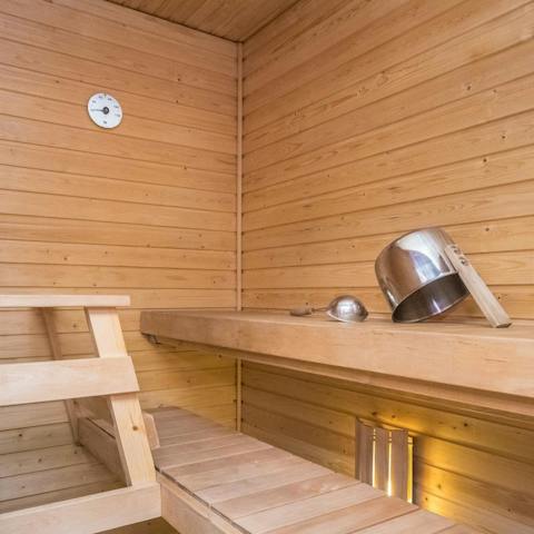 Sweat out all your stresses in the sauna 