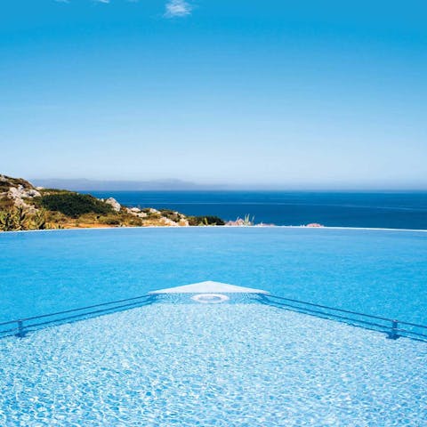 Take a refreshing dip in the infinity pool
