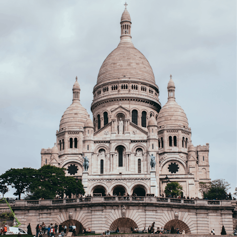 Walk thirteen minutes to the top of Sacré-Cœur and soak up the amazing views of the city