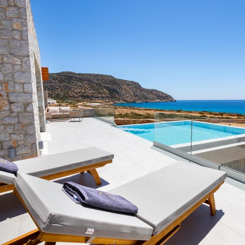 Marvel at sublime coastal views from the sun-drenched balcony