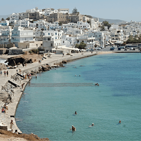 Enjoy the idyllic beaches and charming towns of Naxos 