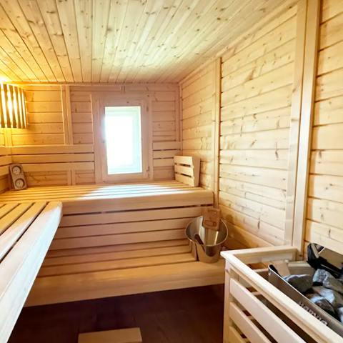 Let your cares melt away with a pamper session in the sauna
