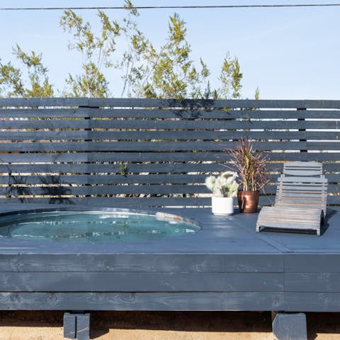 Cool off from the desert heat in your private cowboy pool
