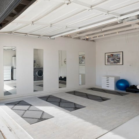 Start each day with a session in the yoga studio with mountain views