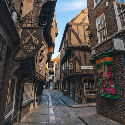 Explore the beautiful city on your doorstep – you're a fifteen-minute stroll from Shambles