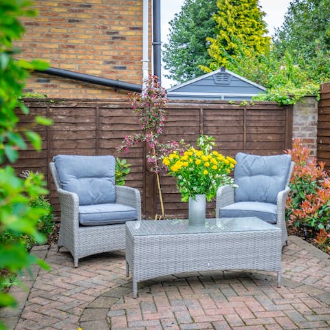 Relax in the apartment's private garden