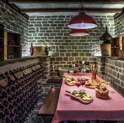 Gorge on food and fine wine in your own private wine cellar