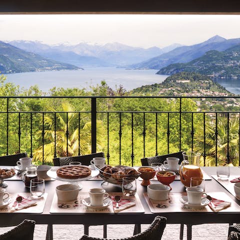 Enjoy stunning views of Lake Como while you dine