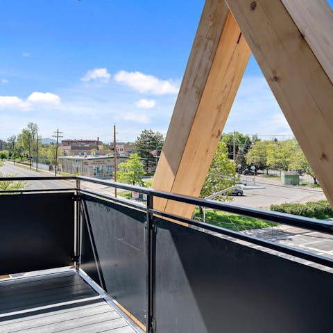 Step out onto your balcony for fresh air and far reaching views