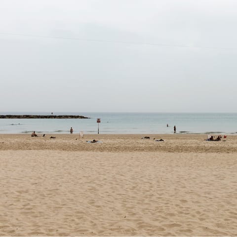 Spend the afternoon swimming in the sea at the nearby Metzitzim Beach, easily reached on foot