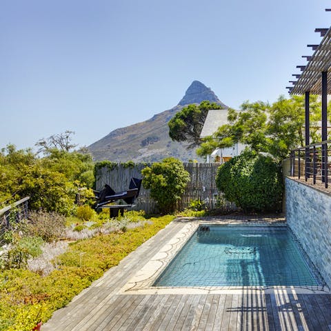 Cool off from the Cape Town heat in your private pool, with stunning scenery surrounding you