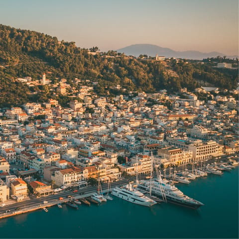 Connect with the island's vibrant spirit from the city of Zakynthos