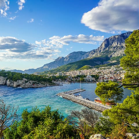 Explore the vibrant nearby town of Makarska – there are sandy beaches too