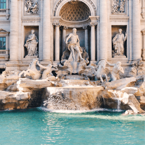 Throw a coin in the Trevi Fountain and make a wish – it's just a six-minute stroll away