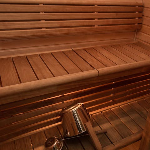 Warm up in your private sauna after a long day on the slopes