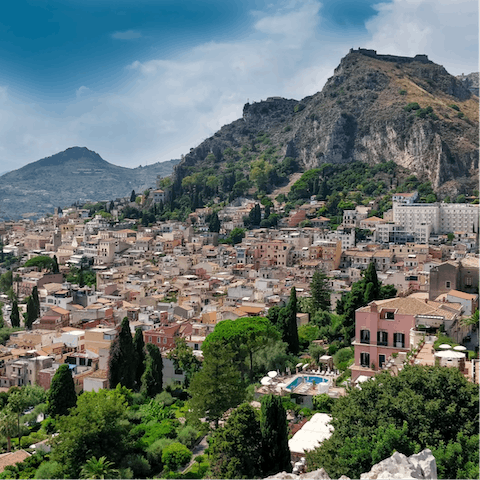 Fall in love with Sicily from the hilltop town of Taormina