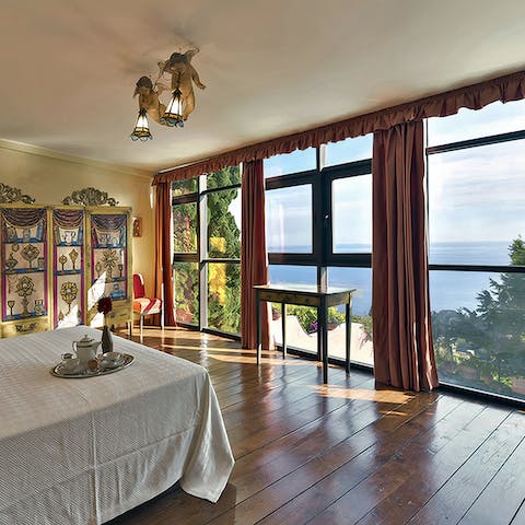 Wake up to mesmerising views across the sea and feel inspired by this setting