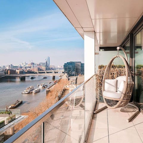 Enjoy inspiring city views whilst relaxing on the balcony