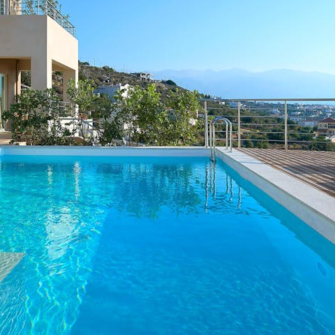 Cool off from the Mediterranean sun in the swimming pool