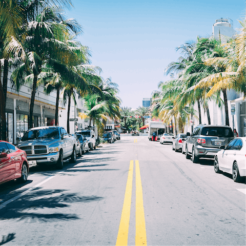 Admire the Art Deco architecture of Ocean Drive – it's nine minutes away by car