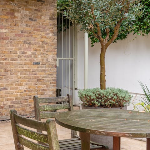 Dine alfresco in your private garden 