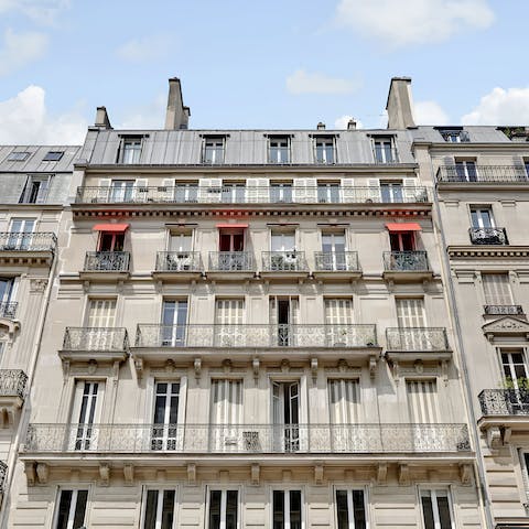 Stay in a typically Parisian Haussmann building and embrace the romance