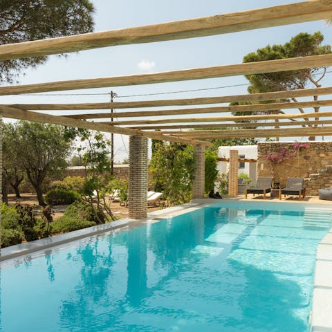 Begin each day with a dip in the private pool