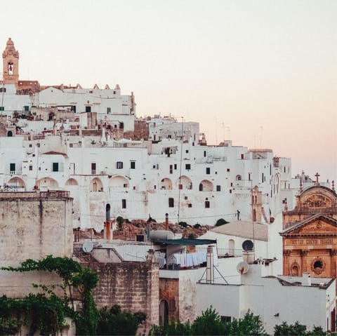 Stroll through Ostuni's old town and sample some authentic Italian cuisine