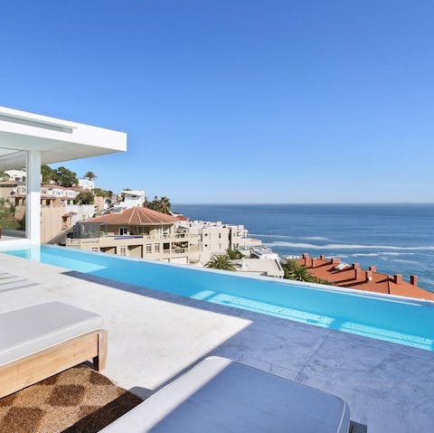 Enjoy incredible ocean views from a sun lounger or the infinity pool