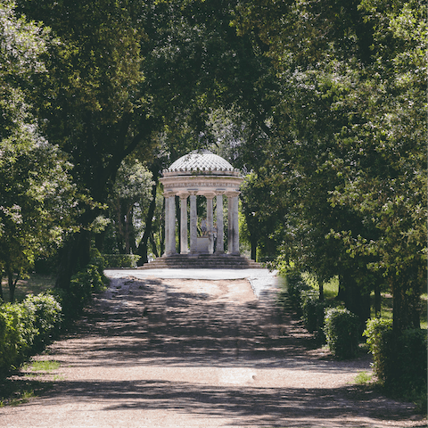 Catch the metro for three minutes from Ottaviano - San Pietro - Musei Vaticani to Villa Borghese park