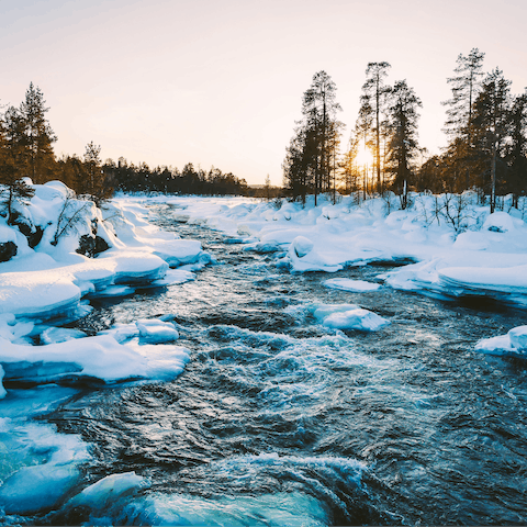 Finland's natural wonders, like  Syöte National Park, are a short drive away