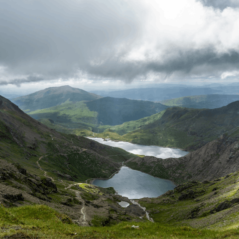 Don your hiking boots for an adventure in Snowdonia National Park (a thirty-five-minute drive)  