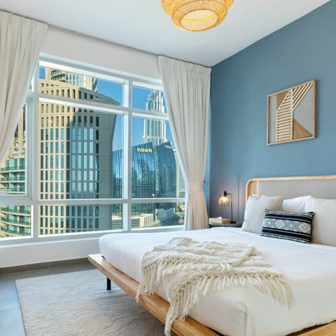 Wake up after a restful sleep and open your curtains to take in the cityscape