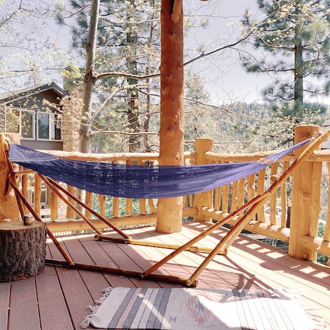 Grab a book and make the most of the sunshine from this hammock