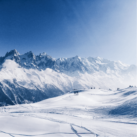 Explore the slopes of the Chamonix-Mont-Blanc ski resort – you're a short walk from the Grand Montets ski lifts