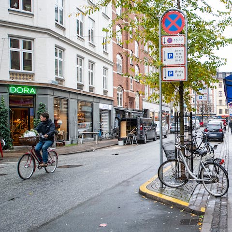 Explore Værnedamsvej, a lively shopping street, right on your doorstep
