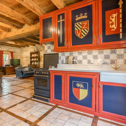 The traditional regal decoration in the kitchen